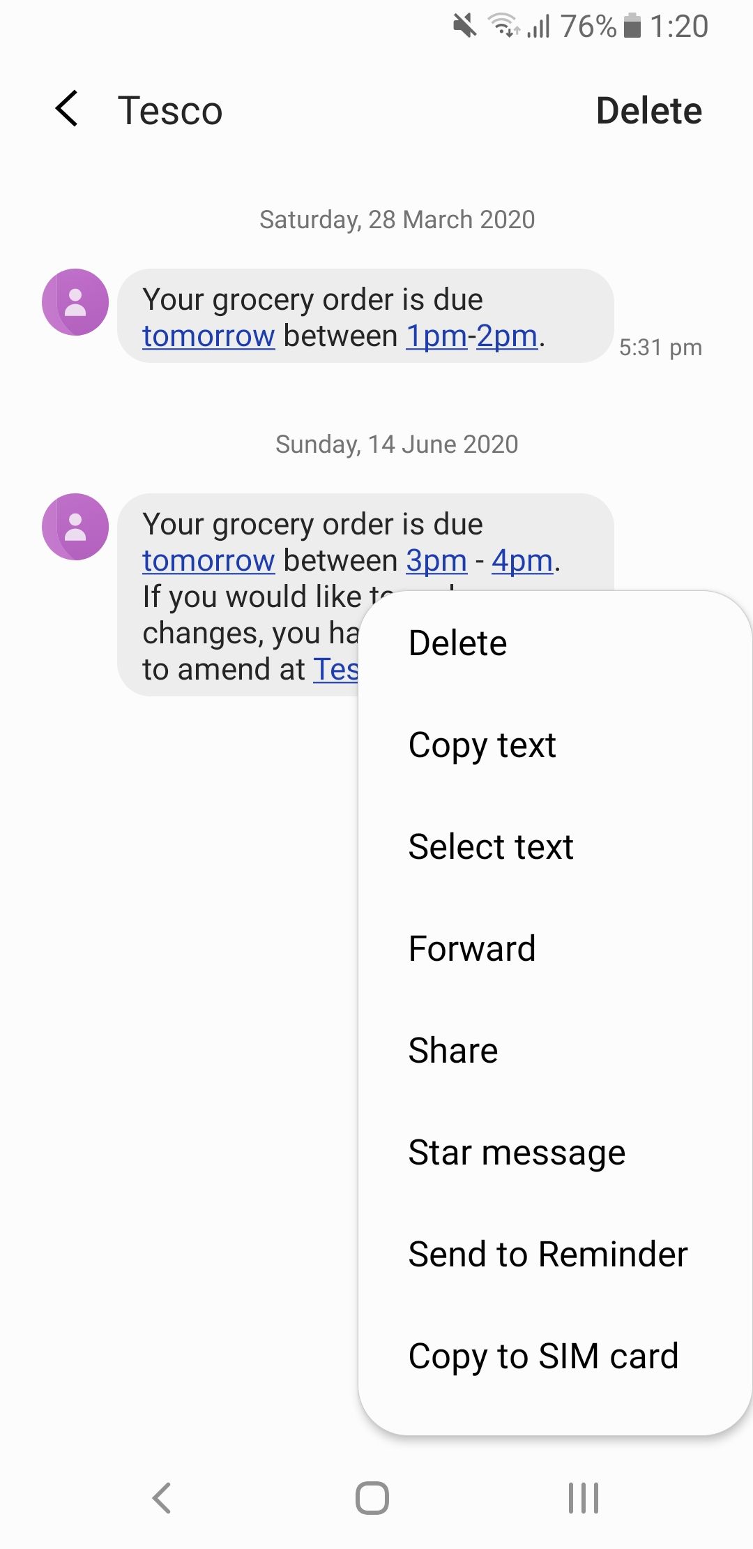 Как переслать SMS на Android
