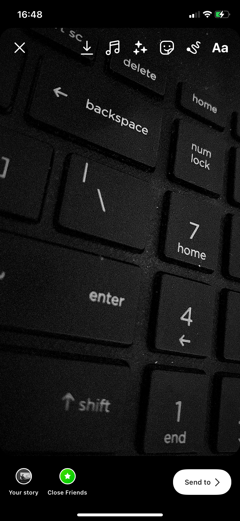 Снимок экрана: внутри Instagram Stories