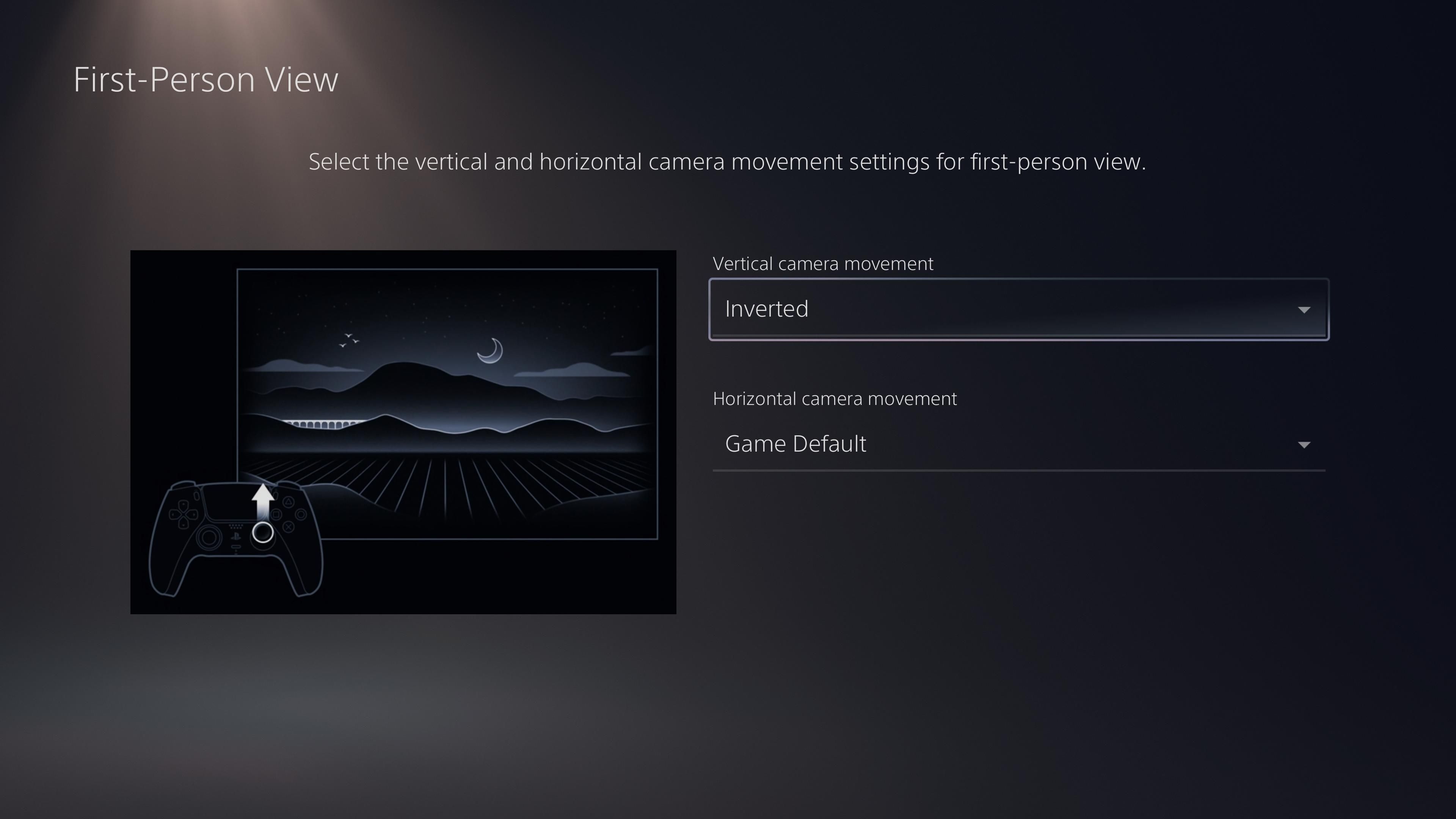 Пресет инверсии управления на PS5