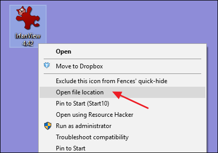 Проводник: папка с EXE-файлом