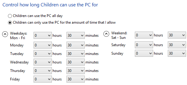 Ограничения по времени работы учётной записи — расписание и суточный лимит
