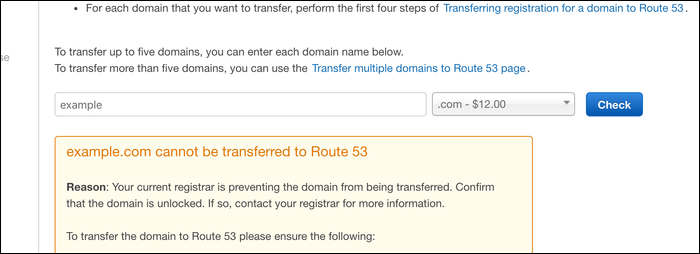 Сообщение: домен заблокирован у текущего регистратора