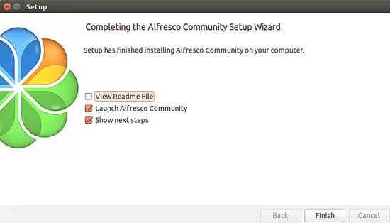 Установка завершена — мастер
