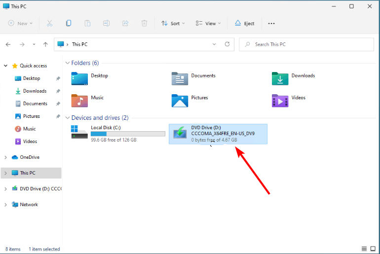 Запуск инструмента установки Windows