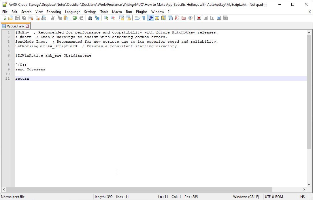 Команда Send вставляет строки текста в окно приложения
