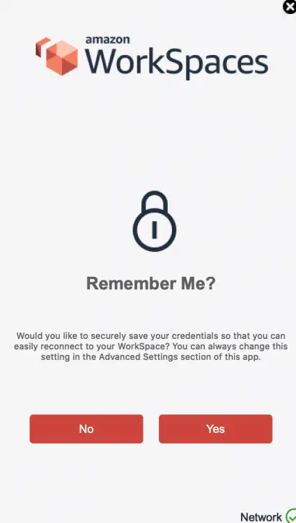 Опция сохранения имени пользователя и пароля