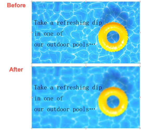 Изображение до и после размытия