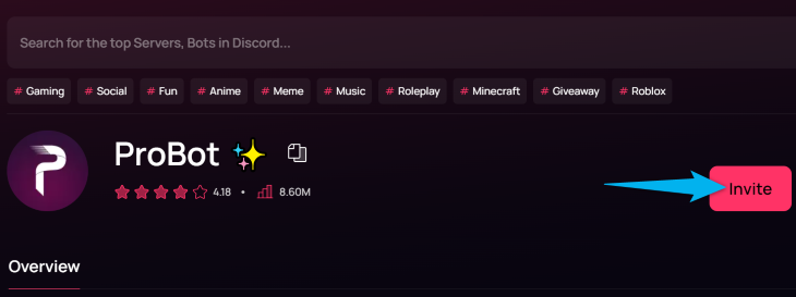 Нажмите «Пригласить».