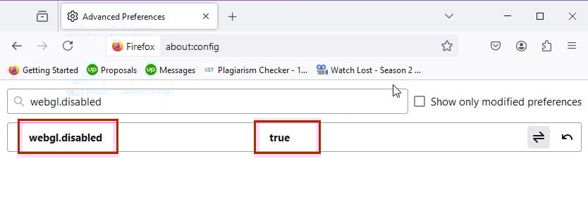 WebGL отключён