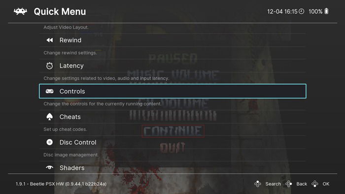 Настройки контроллера и цифровой аналог в RetroArch