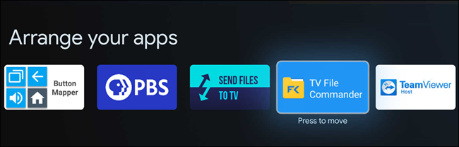 Режим расстановки приложений на главном экране