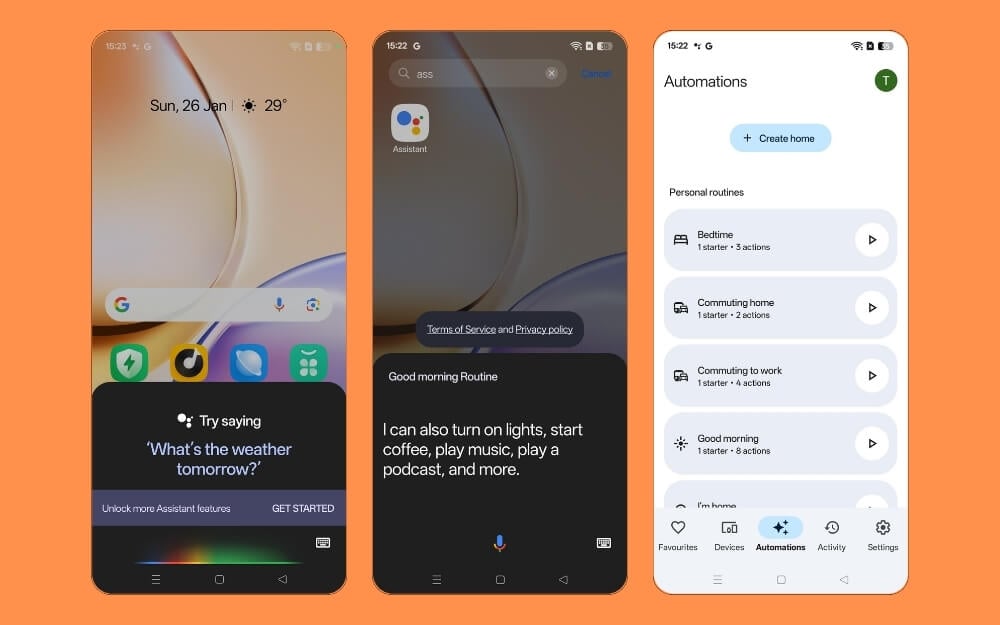 настройки и рутины в Google Assistant