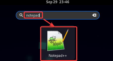 Запуск Notepad++ из меню приложений