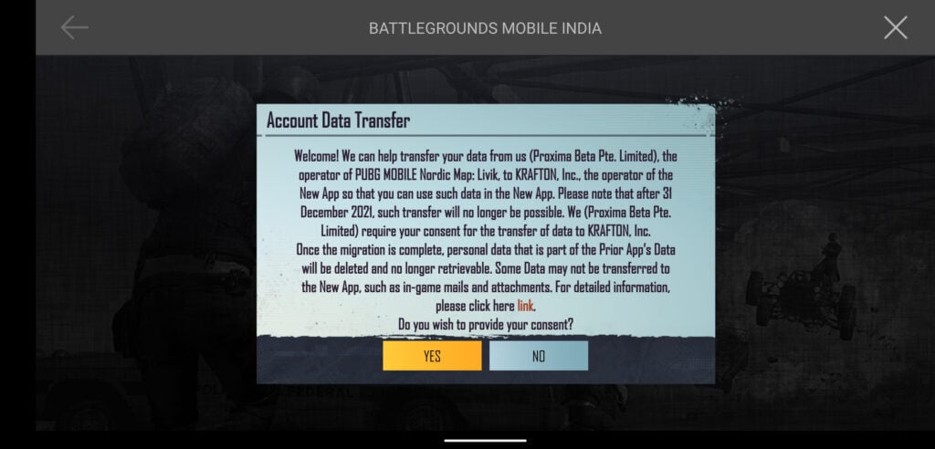 Transfer PUBG Mobile Data to Battlegrounds Mobile India