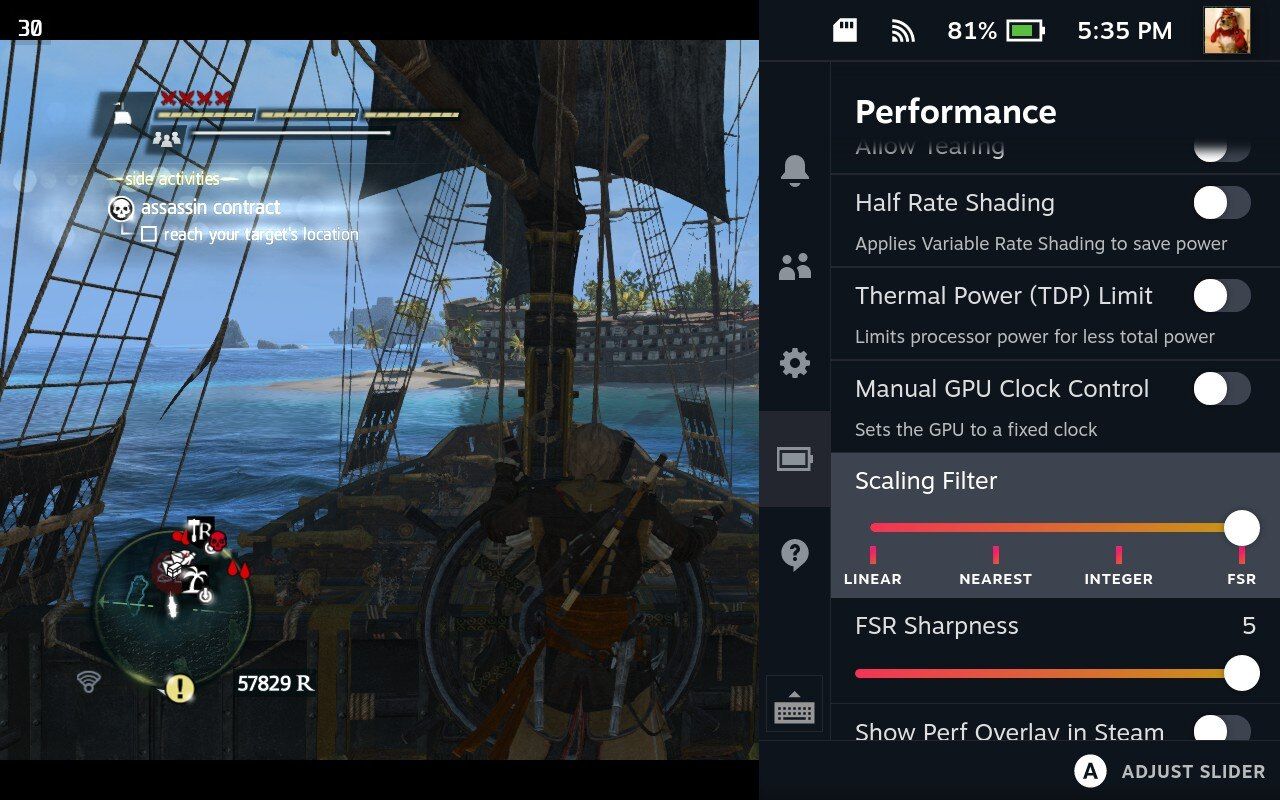 Кастомизация параметров производительности на Steam Deck