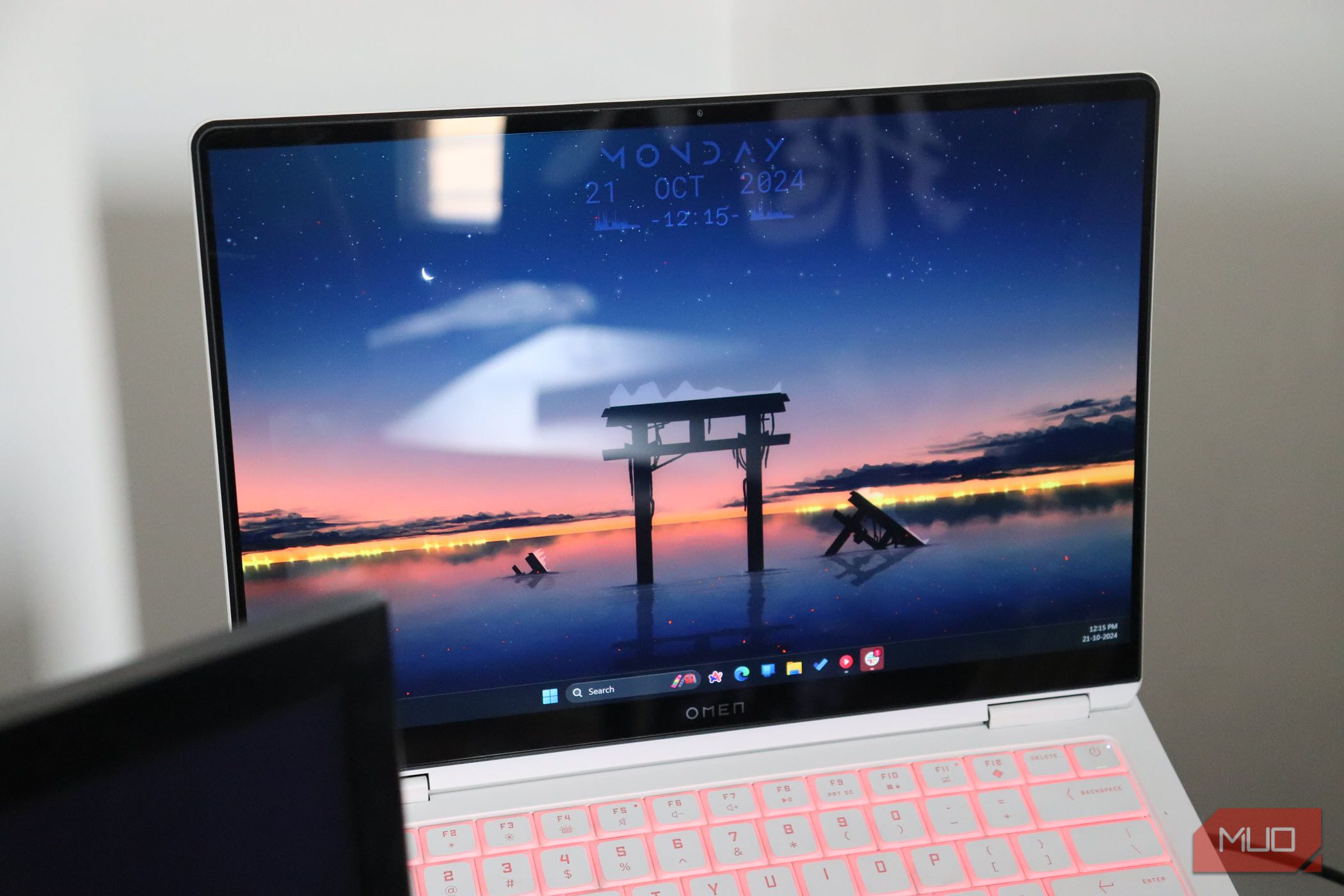 HP Omen Transcend 14 laptop display.