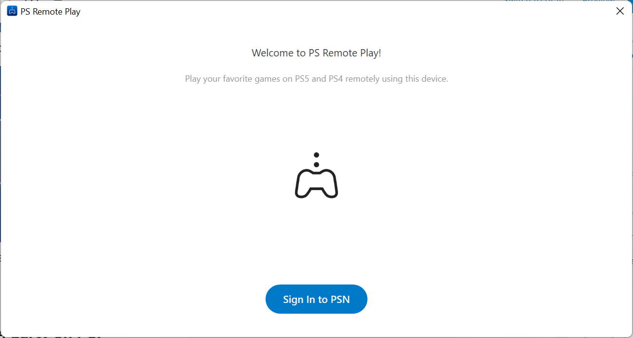 Запуск PS Remote Play на ПК