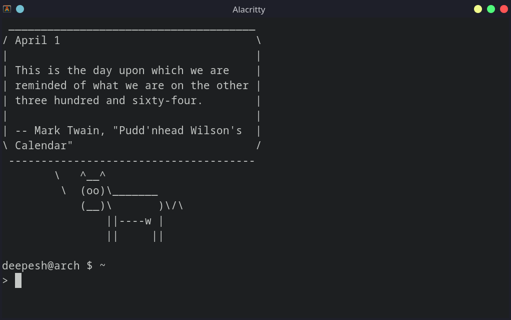 вывод цитаты и ASCII-арт