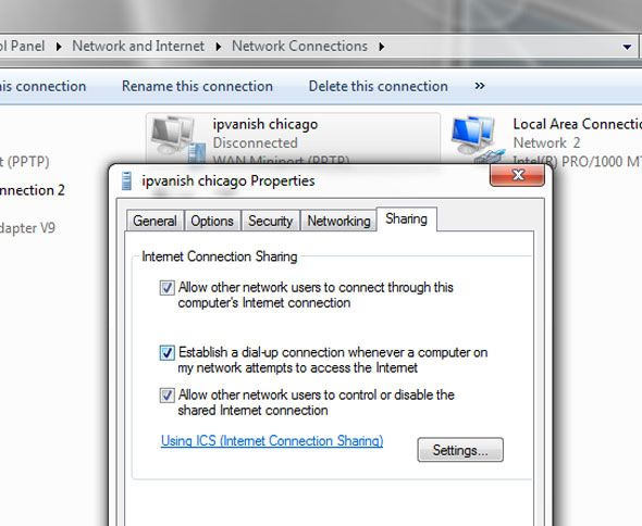 Настройка общего доступа к VPN для Xbox 360 через ПК