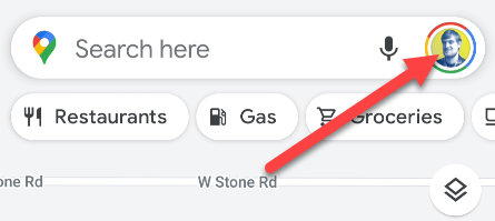 Нажмите на значок профиля в правом верхнем углу