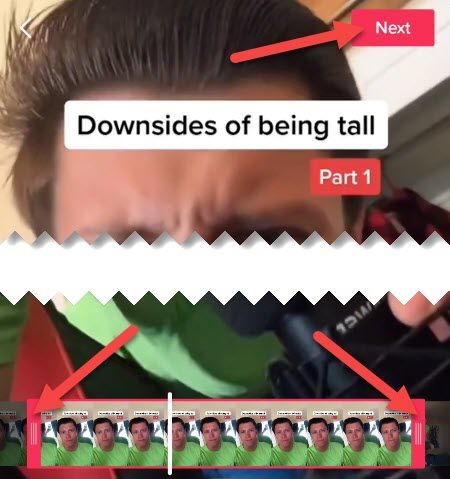 Обрежьте длину фрагмента для Stitch.
