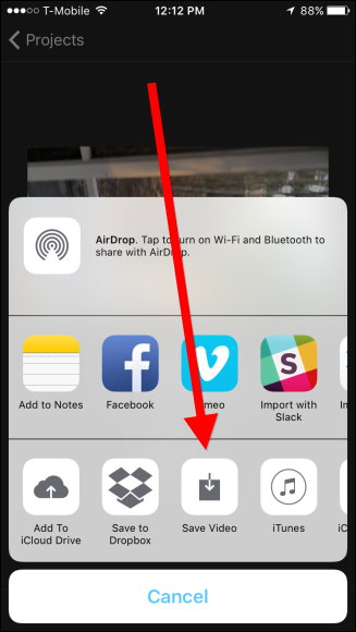 Выбор разрешения при сохранении: HD — 1080p или 4K