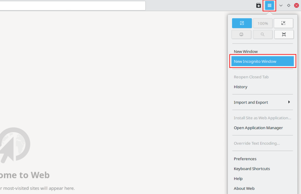 epiphany browsing privately