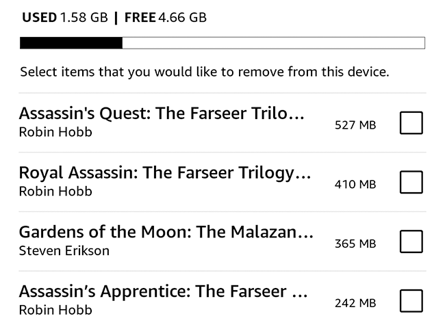 kindle manual removal options