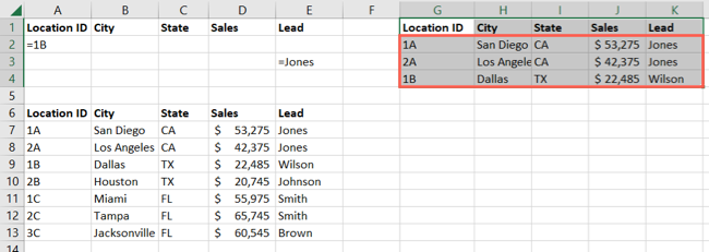 Результат OR условий