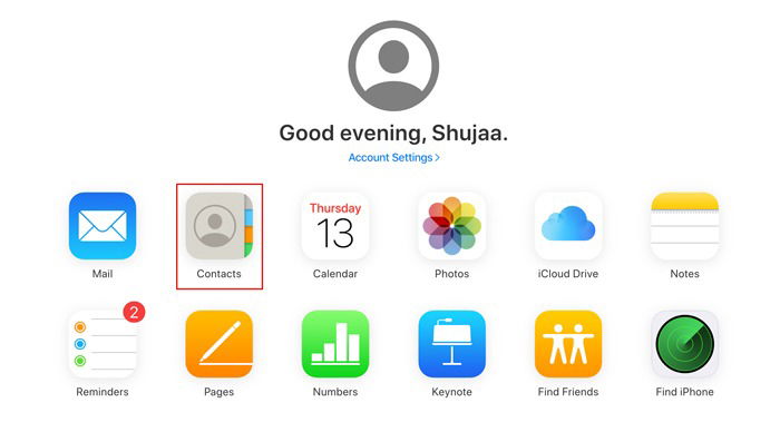 Restore Contacts Icloud Contacts Icon