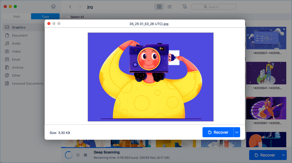 Preview and Recover Files EaseUS