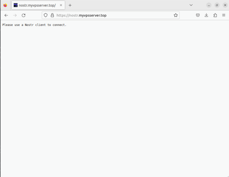 Скриншот успешной установки nostream.