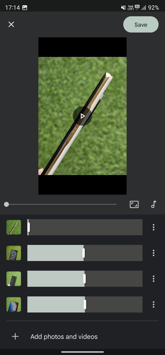 Превью и экран редактирования фильма