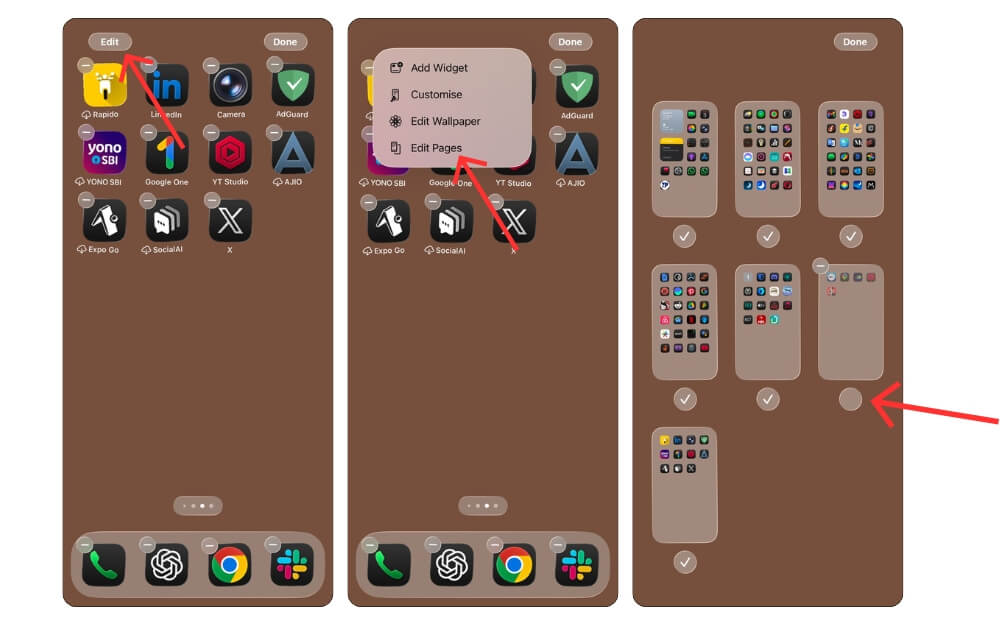 скрытие домашнего экрана и приложений на iPhone