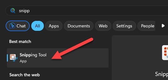 Переход в режим видео и кнопка «Создать» в Snipping Tool