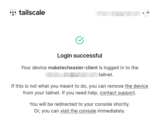 Добавление клиента в сеть Tailscale.