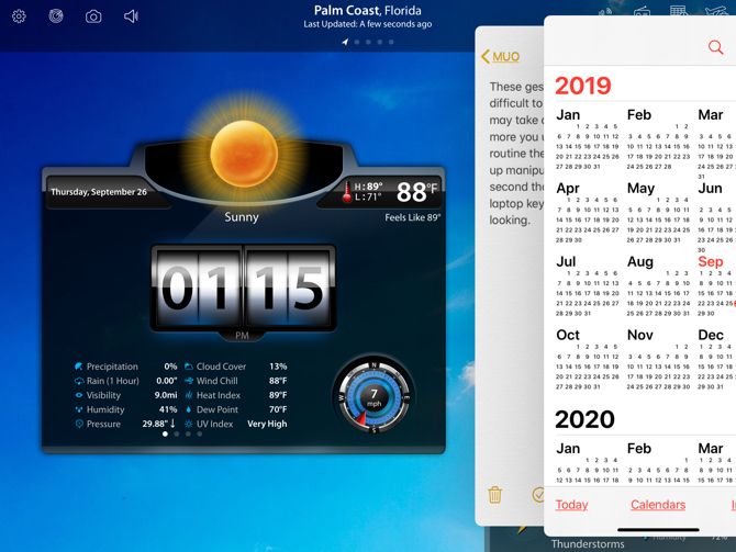 Несколько приложений в Slide Over на iPadOS