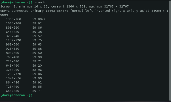 Получение разрешения экрана в Linux