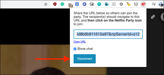Нажмите на Disconnect, чтобы отключиться