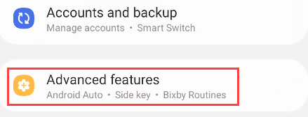 Выберите Дополнительные функции