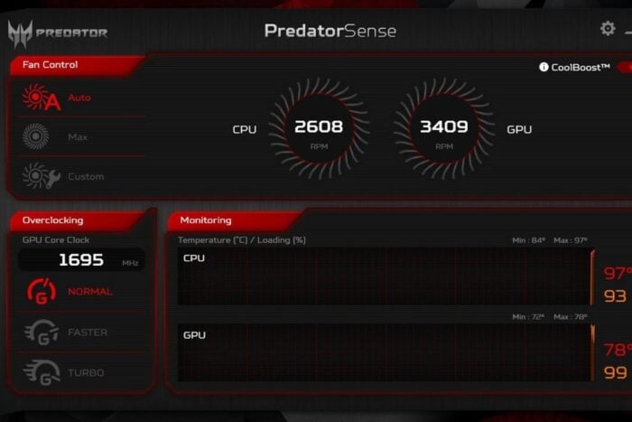 Ноутбук серии Acer Predator — общий вид