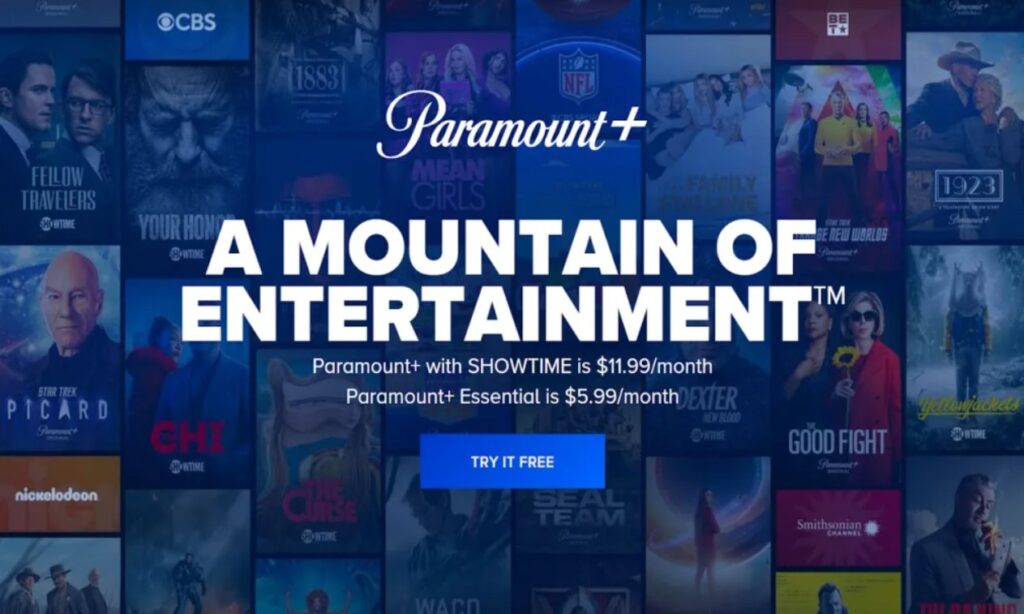 Иллюстрация: логотип Paramount+ и пример контента сервиса