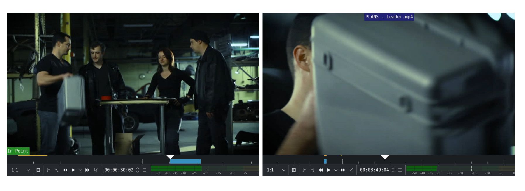 Пример нарезки по движению: подъем кейса
