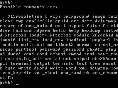 Командная строка Super Grub Disk (GRUB shell)