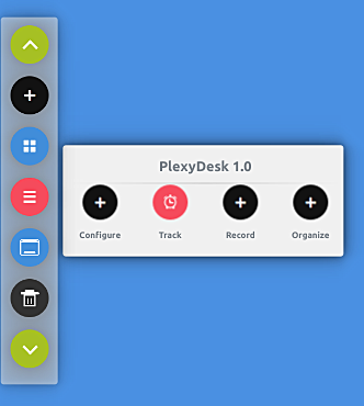 Боковая панель PlexyDesk с иконками