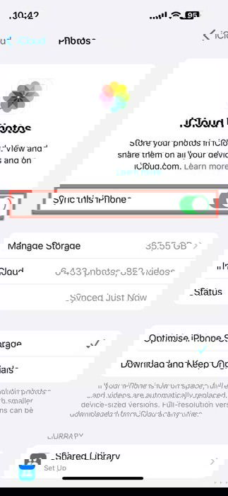 Sync This Iphone Ios Option Highlighted