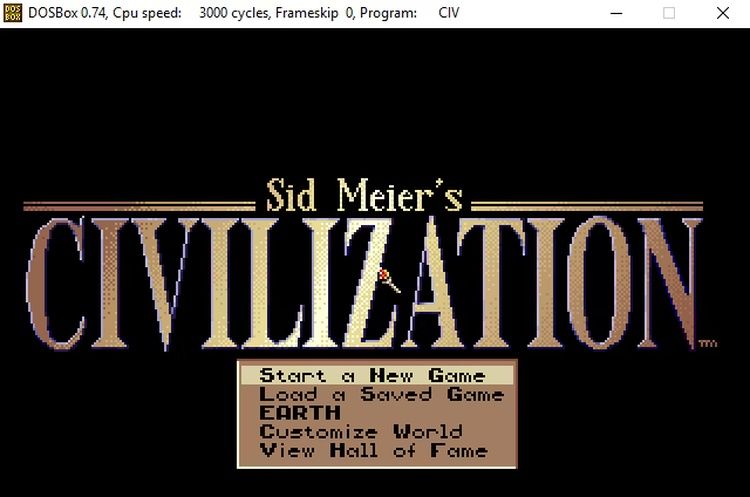 Civilization в DOSBox