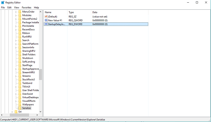 Окно: настройки ускорения запуска приложений в Windows 10