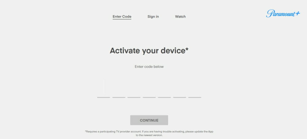 Activate Paramount Plus