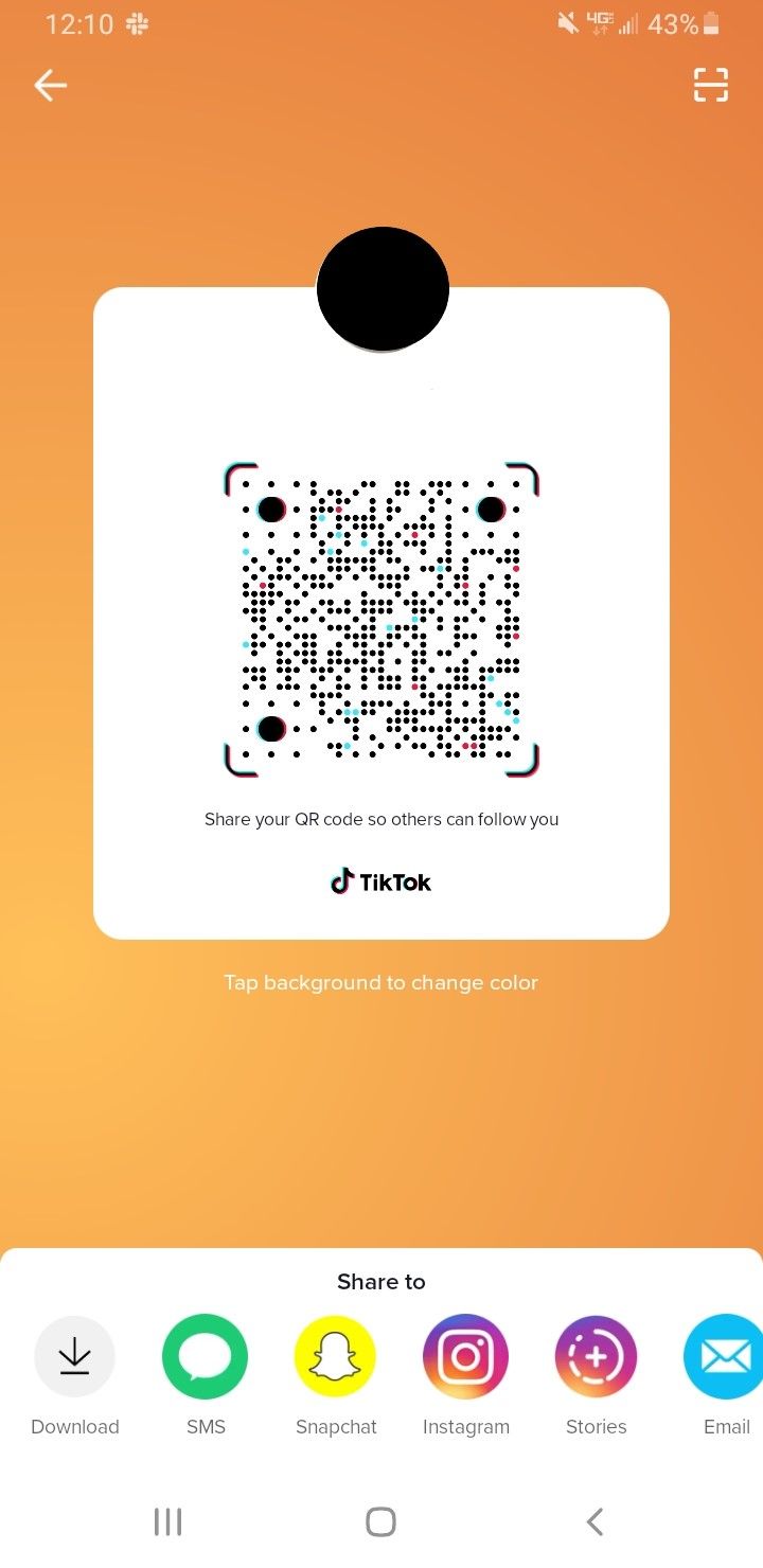 Сканирование QR-кода в TikTok